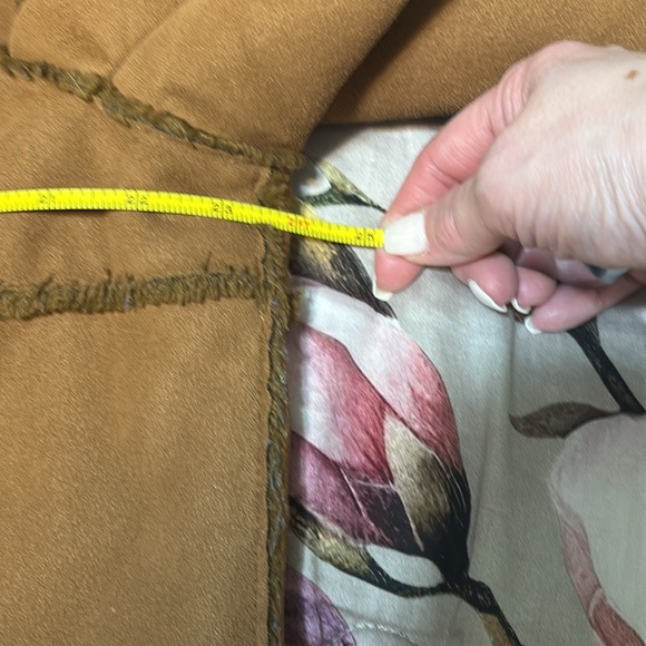 Dennis Basso Coat | Faux Suede Brown Button Up Coat | size 1X - Picture 7 of 8